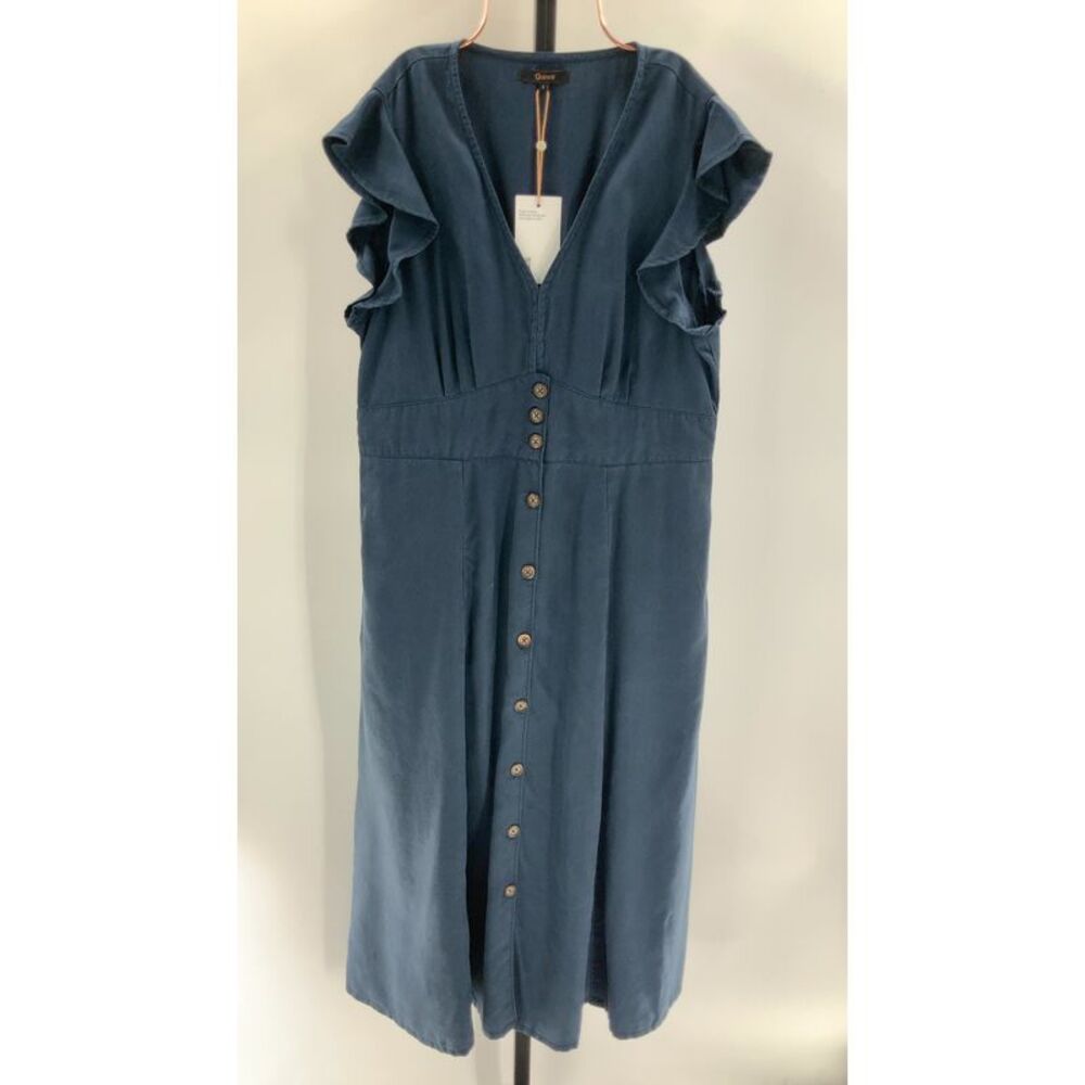 Quince Blue Button-Down Dress